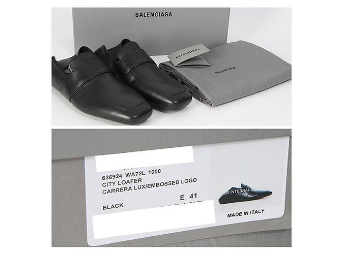 Balenciaga Mocassino Logo City Nero - vista 7