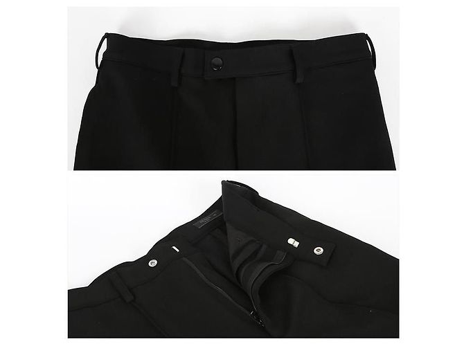 Prada Pantaloni Slim Fit in Gabardine Nero - vista 13