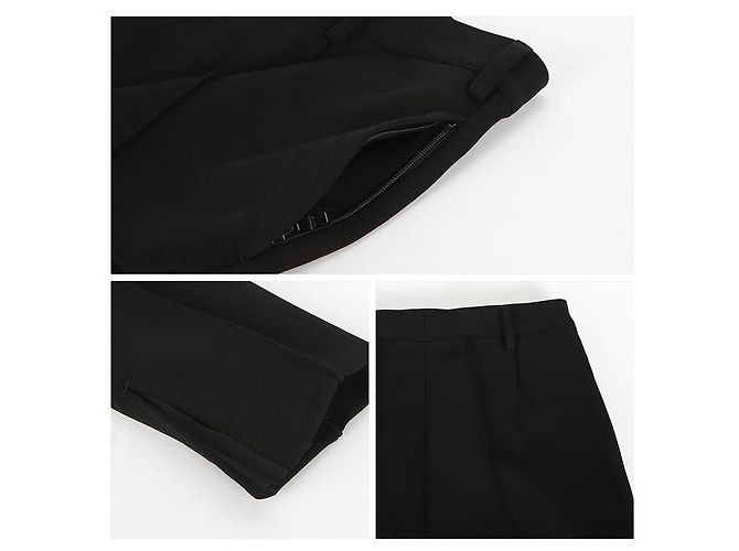 Prada Pantaloni Slim Fit in Gabardine Nero - vista 14