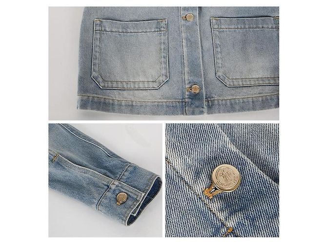 Moncler MELISSA Jeansjacke Blau - Ansicht 7