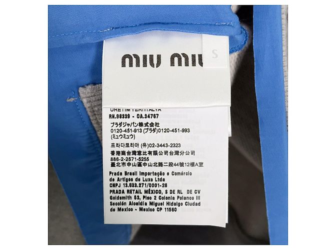 Miu Miu Polo Sweatshirt mit Geschichtetem Kragen Grau Braun - Ansicht 10