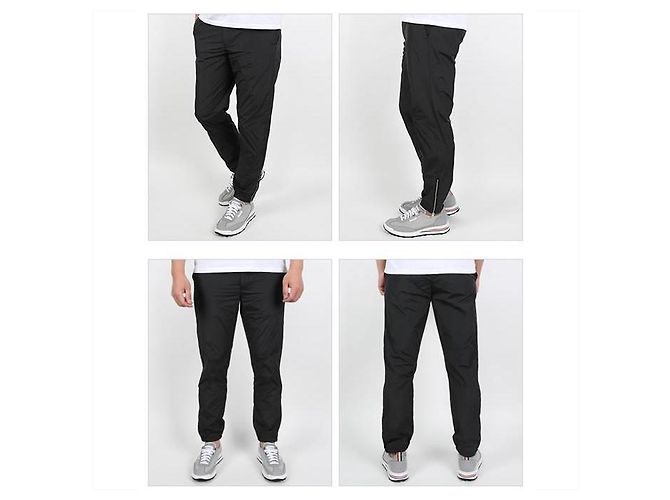 Prada Logo Zipper Cuff Pants Black - view 2