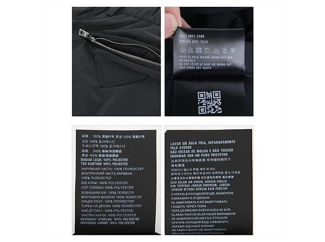 Prada Logo Zipper Cuff Pants Black - view 4