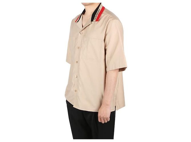 Burberry Short Sleeve Logo Detail Shirt Brown - view 6