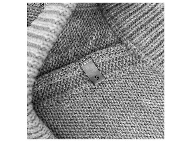 Dior Men's Oblique Jacquard Insert Sideline Knit Grey Brown - view 9