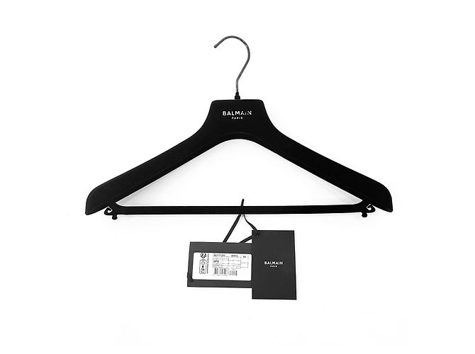 Balmain Giacca Blouson Varsity in Lana e Pelle per Uomo Nero - vista 11
