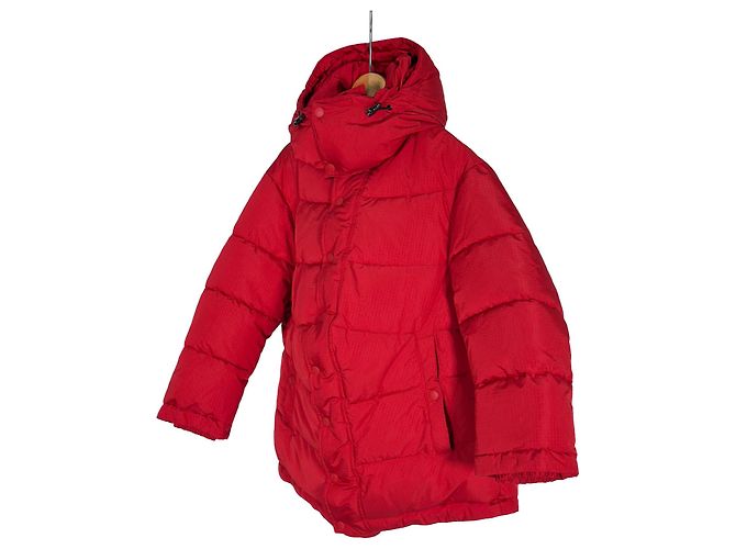 Day Balenciaga Giacca a vento con cappuccio e logo per donne - Rossa Rosso - vista 2