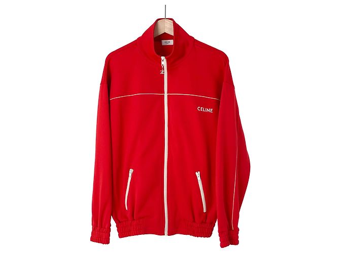 Céline Reversible Track-Jacke mit Logo in Rot - Ansicht 2