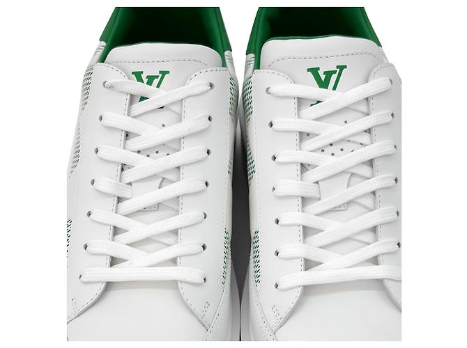 Louis Vuitton Baskets Biar Men Beverly Hills Damier de Luxe Blanches Vertes - vue 12
