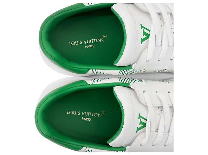 Louis Vuitton Baskets Biar Men Beverly Hills Damier de Luxe Blanches Vertes - vue 13