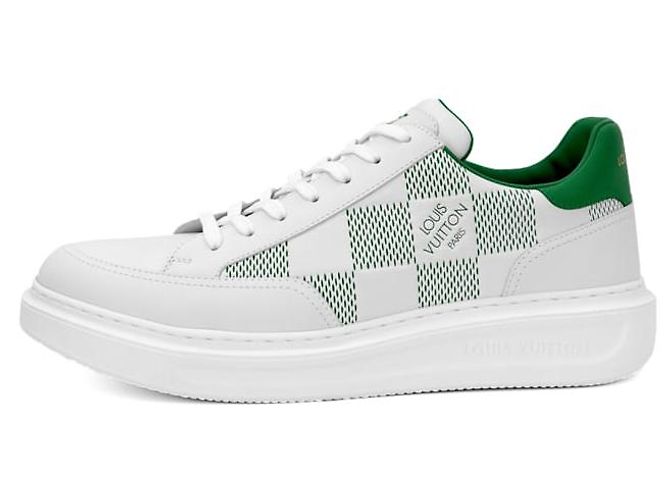 Louis Vuitton Baskets Biar Men Beverly Hills Damier de Luxe Blanches Vertes - vue 2