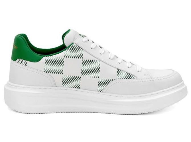 Louis Vuitton Baskets Biar Men Beverly Hills Damier de Luxe Blanches Vertes - vue 3