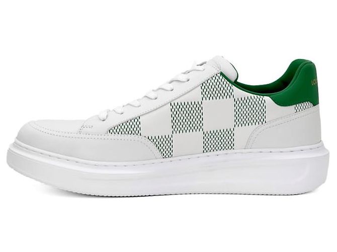 Louis Vuitton Baskets Biar Men Beverly Hills Damier de Luxe Blanches Vertes - vue 4