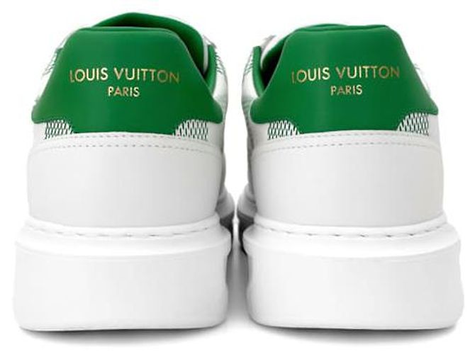 Louis Vuitton Baskets Biar Men Beverly Hills Damier de Luxe Blanches Vertes - vue 7