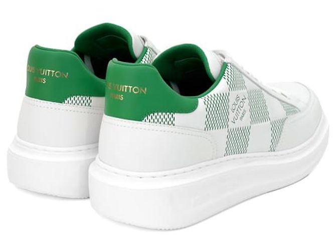Louis Vuitton Baskets Biar Men Beverly Hills Damier de Luxe Blanches Vertes - vue 8