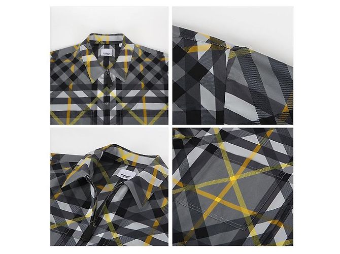 Burberry Camicia con zip a quadri misti Marrone - vista 4