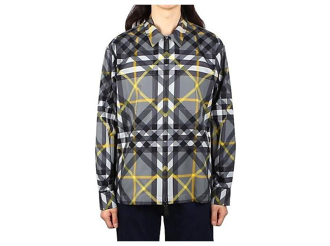 Burberry Camicia con zip a quadri misti Marrone - vista 6