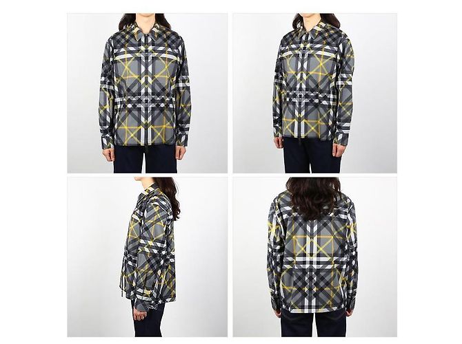 Burberry Camicia con zip a quadri misti Marrone - vista 7