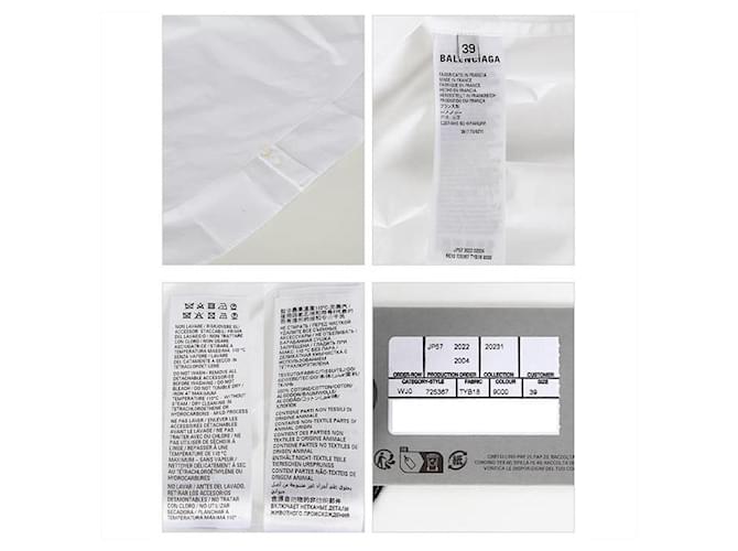 Balenciaga Camicia in Popeline Oversize Bianco - vista 10