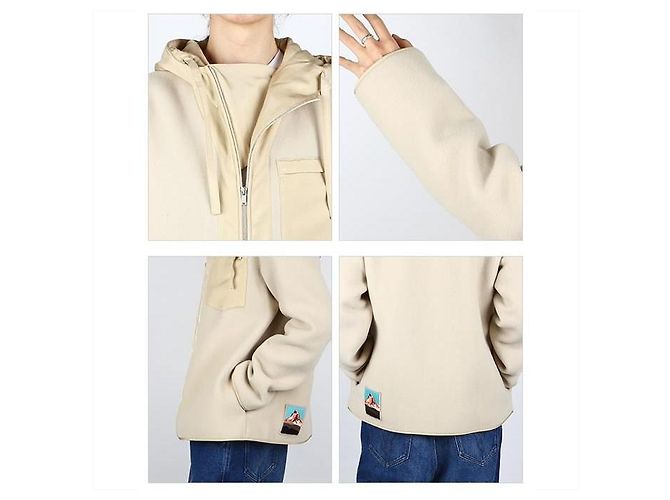 Jil Sander Giacca in lana con cappuccio e tasche Marrone - vista 3