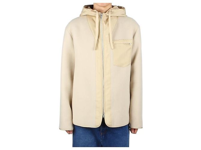 Jil Sander Giacca in lana con cappuccio e tasche Marrone - vista 7