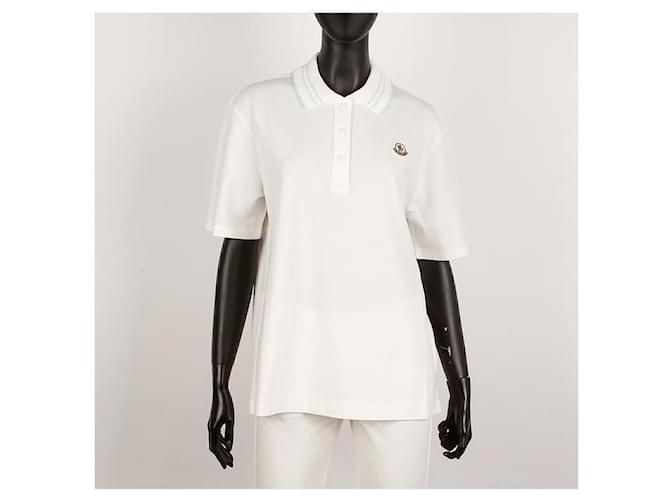 Polo-Shirt mit Moncler-Logo-Patch Weiß - Ansicht 10