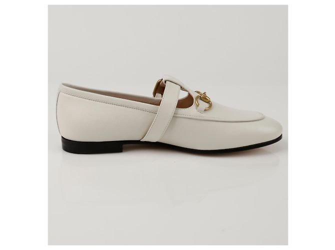 Gucci Pantolette Mary Jane Horsebit Größe Weiß - Ansicht 6