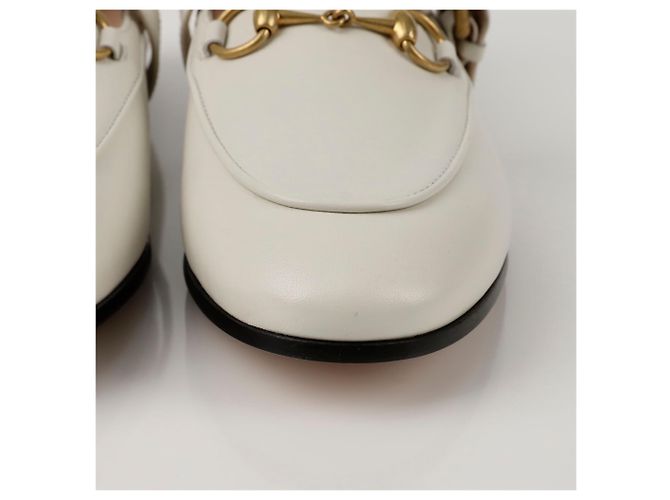 Gucci Pantolette Mary Jane Horsebit Größe Weiß - Ansicht 9