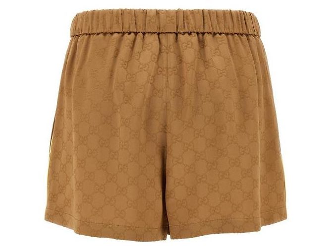 Gucci Pantalones cortos de satén Dorado - vista 5
