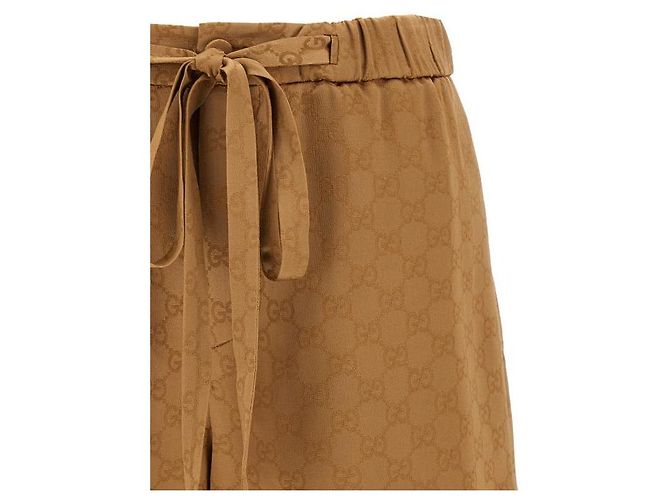 Gucci Pantalones cortos de satén Dorado - vista 6