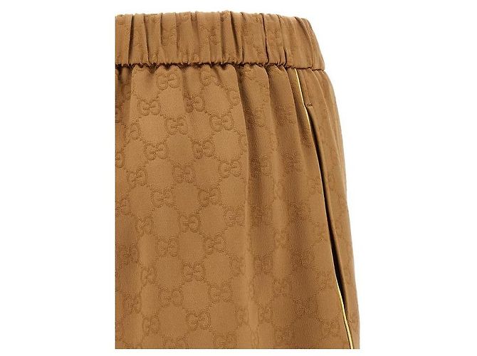 Gucci Pantalones cortos de satén Dorado - vista 7