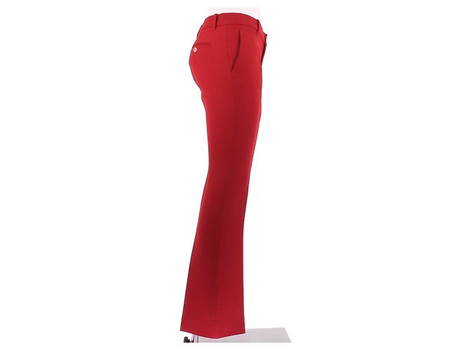 Pantalones rojos de algodón Gucci Talla 38 Roja - vista 3