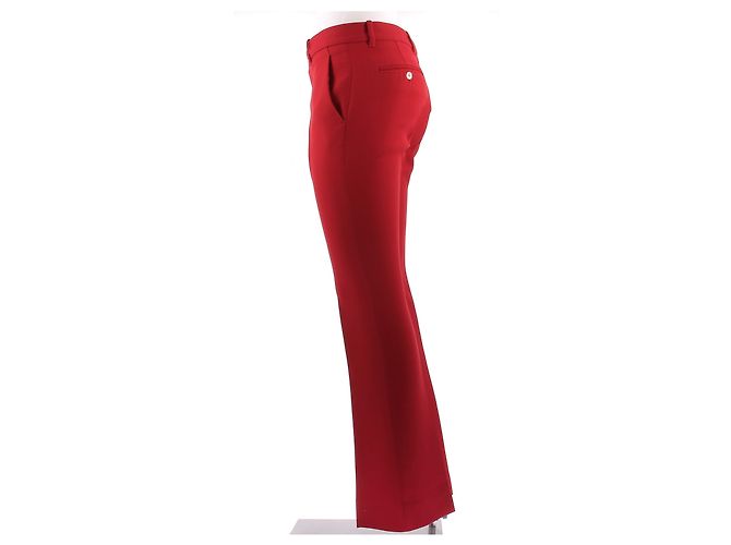 Pantalones rojos de algodón Gucci Talla 38 Roja - vista 4