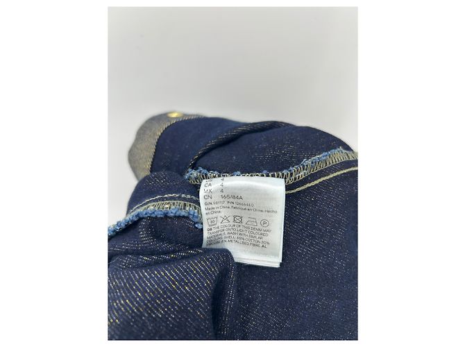 Autre Marque Fitted denim jacket with sequins Blue - view 6