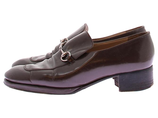 Gucci Mocassini in pelle marrone - vista 3