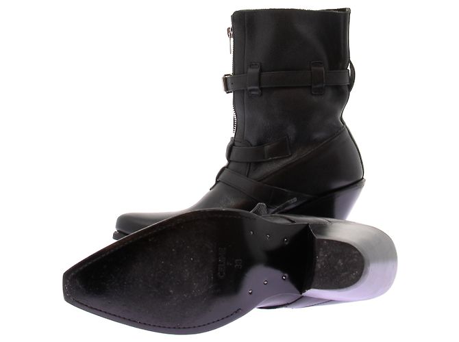 Céline Botas vaqueras negras de cuero Negro - vista 7