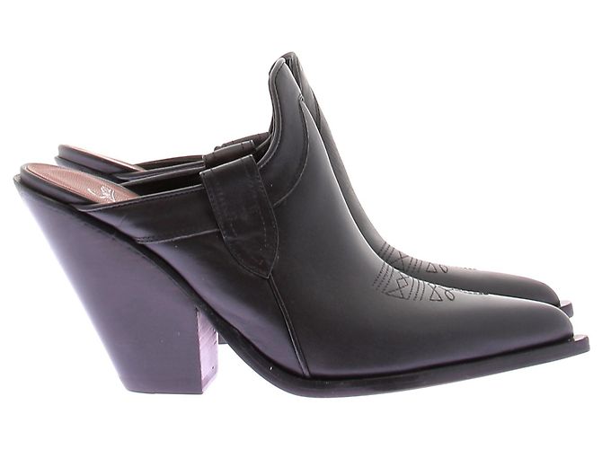 Autre Marque Santiags Sonora Mules aus schwarzem Leder Größe 39 - Ansicht 2