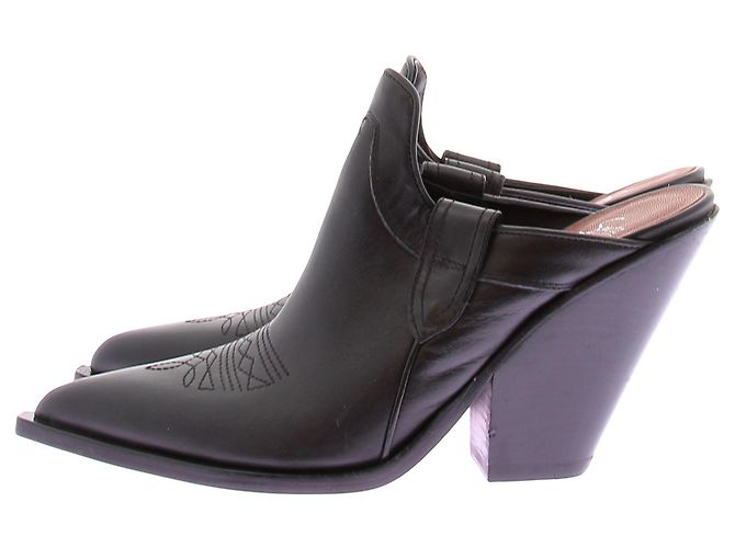 Autre Marque Santiags Sonora Mules aus schwarzem Leder Größe 39 - Ansicht 3