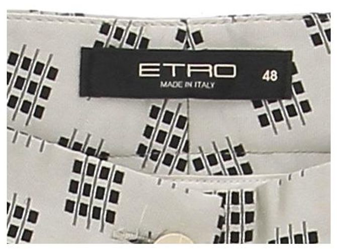 Etro Calça estampada xadrez Branco - vista 4