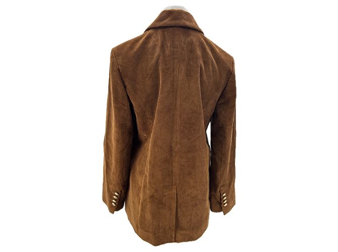 Autre Marque Blazer de terciopelo marrón Castaño - vista 2