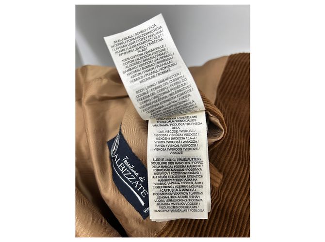 Autre Marque Blazer de terciopelo marrón Castaño - vista 6