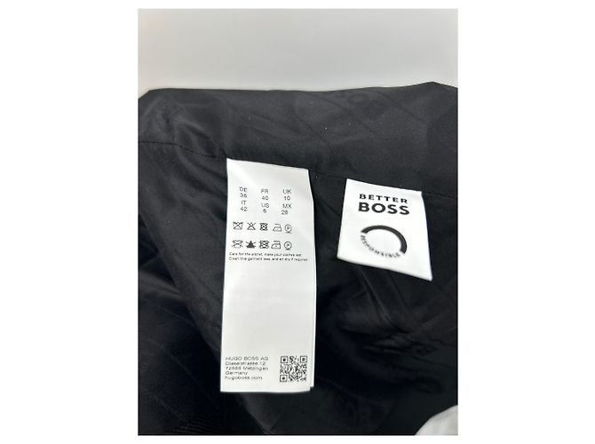 Hugo Boss Schwarzer Wolltrench - Ansicht 6