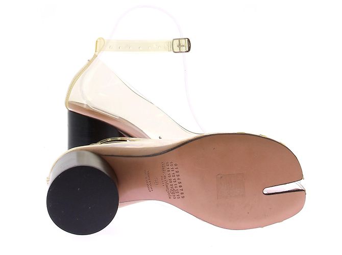 Maison Martin Margiela Tacchi trasparenti "Tabi" Bianco - vista 7