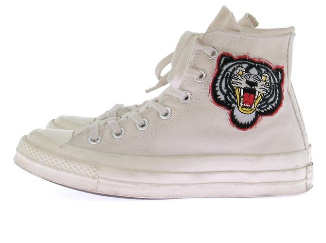 Converse Tiger Sneaker weiß Stoff Größe 37.5 - Ansicht 3