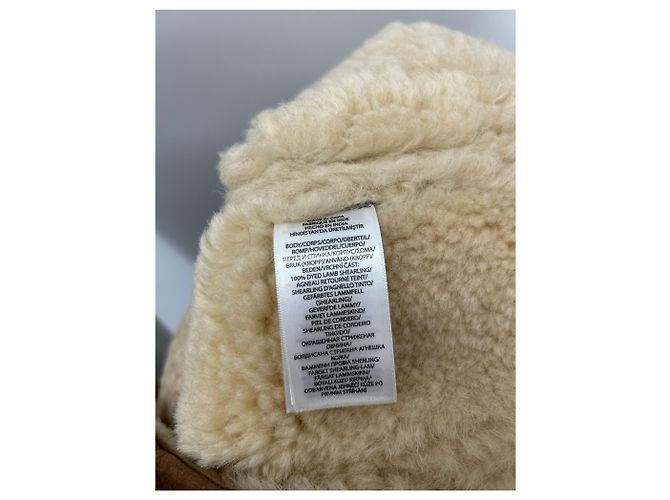 Polo Ralph Lauren Chaleco sin mangas de piel de oveja Castaño - vista 6