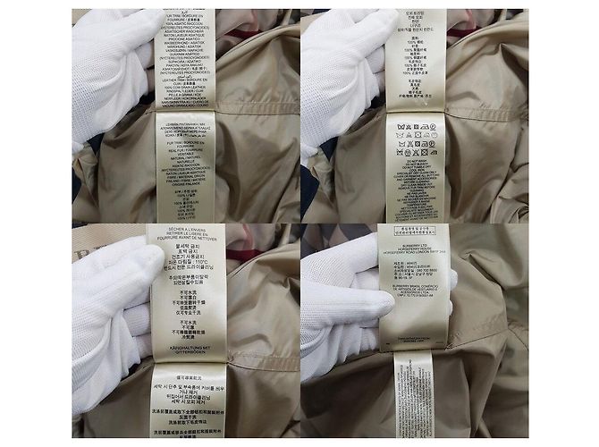 Burberry Damen-Padding-Jacke mit Brit Waschbär-Fellbesatz Braun - Ansicht 10