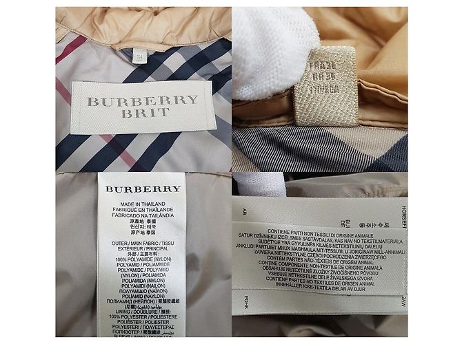 Burberry Damen-Padding-Jacke mit Brit Waschbär-Fellbesatz Braun - Ansicht 9