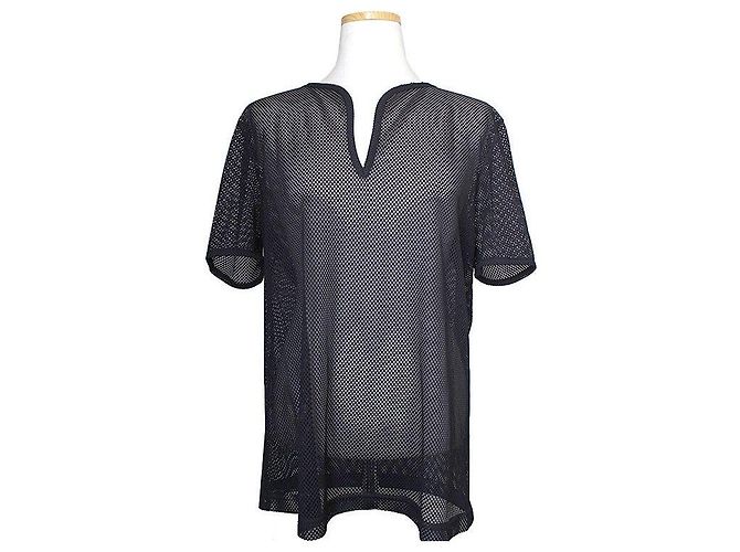 Chanel Set di Pantaloni e Top in Rete Nera Nero - vista 3
