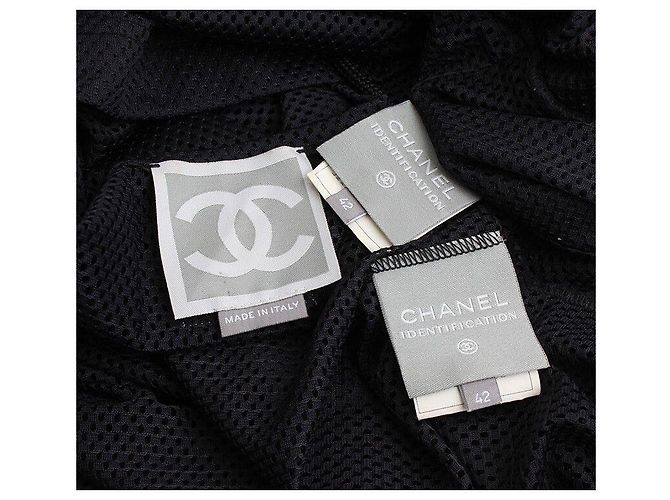 Chanel Set di Pantaloni e Top in Rete Nera Nero - vista 5