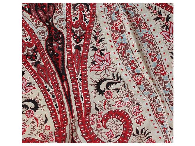 Etro Pantalones de seda rojos con estampado paisley - Talla S Roja - vista 4
